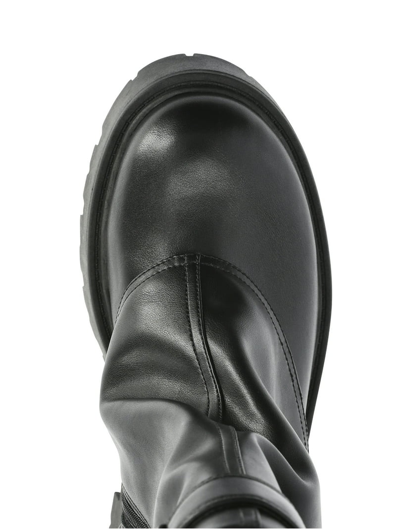 No Boundaries Women's Foldover Moto Boots - Walmart.com