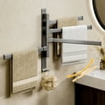 thumbnail image 4 of Swivel Towel Rack, 180 Flexibility, Ventilated Design, Versatile Hanging, Slipless Design, Punch Free Installation For Bathroom And Kitchen, 4 of 8