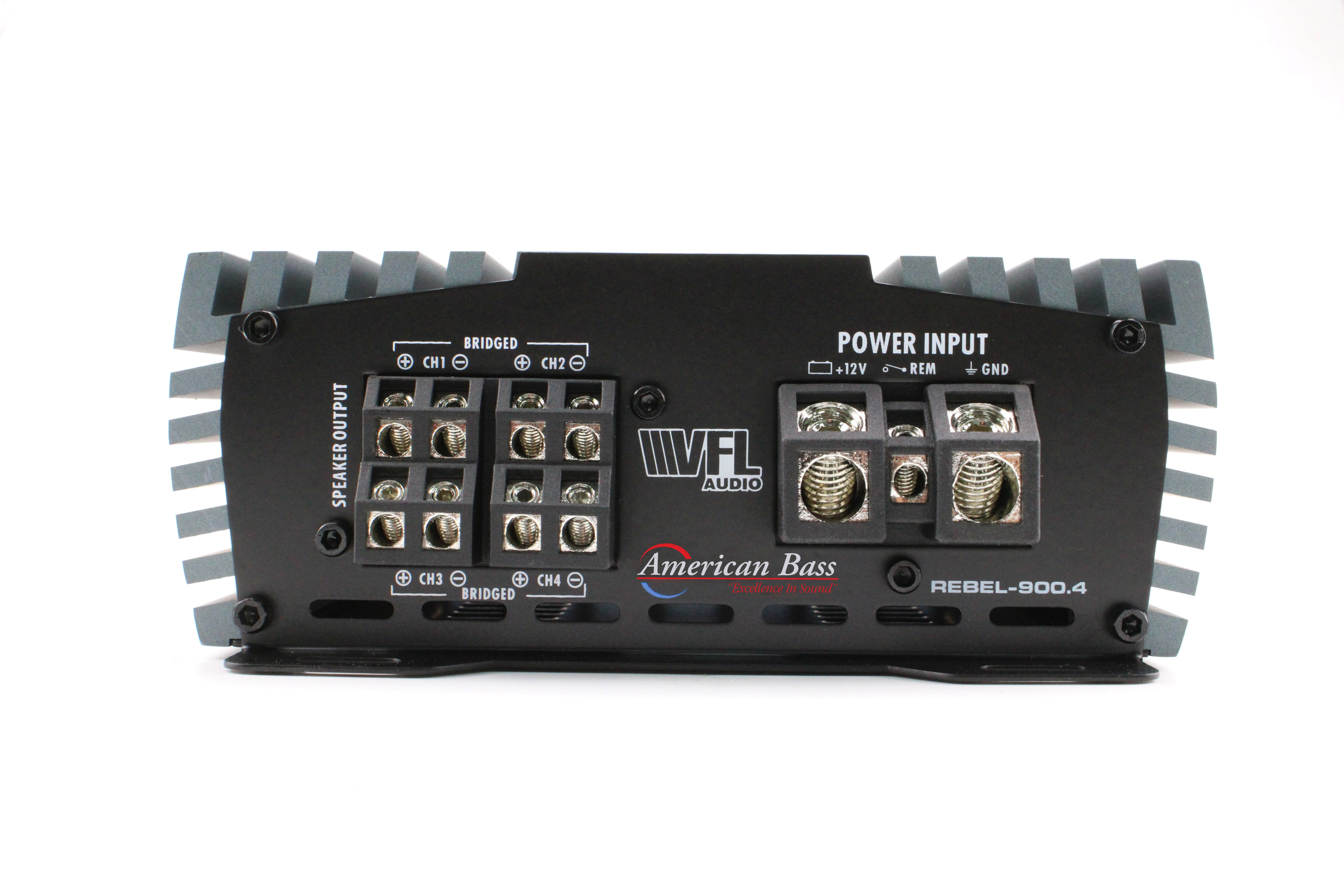 American Bass 880 Watts 2-Ohm 4-Channel Class D Digital Amplifier REBEL-900.4