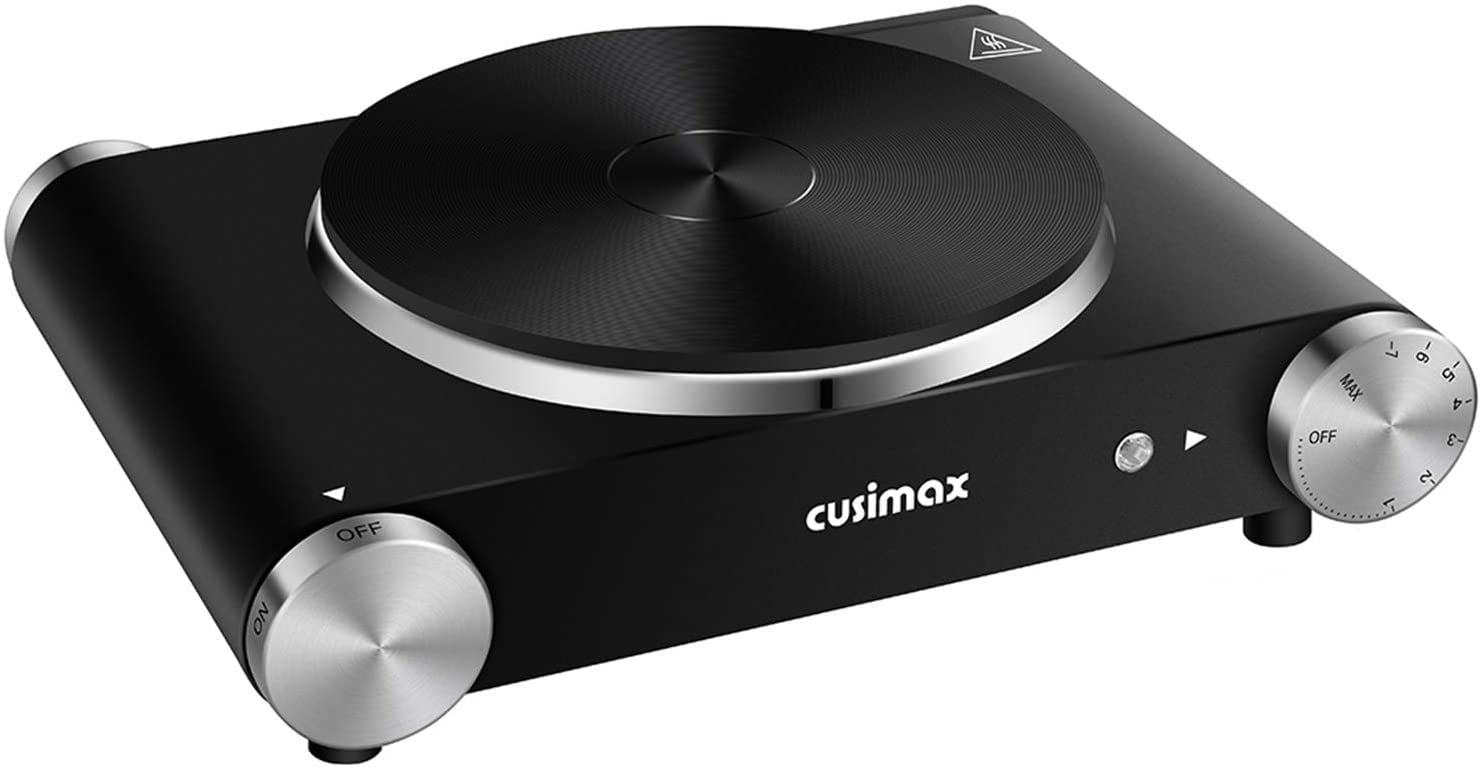 Cusimax 1500W Electric Hot Plate for Cooking Portable Single Burner