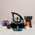 thumbnail image 7 of MUKTIVE Cremation Urns for Women & Men (1 Large 10 ", 4 Keepsake 3 "), Religious Black Combo Sets Urns for Human Ashes, Mountain Urn for Adult Male & Female, Cremation Containers With Velvet Bag, 7 of 7
