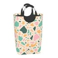 thumbnail image 6 of DouZhe 50L Rectangular Laundry Basket, Modern Colorful Terrazzo Pink Prints Waterproof Foldable Laundry Hamper with Aluminum Handles, 6 of 6