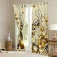 thumbnail image 3 of Castle Fairy Animal Deer Blackout Curtains Set of 2 (52x84 Each) for Teens Women Men,Xmas Snowflake Window Curtains,Merry Christmas Curtains and Drapes,Super Cozy Room Decor, 3 of 6