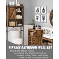 thumbnail image 6 of Bathroom Wall Decor | Canvas Wall Art with Wooden Frames | Funny Toilet Signs Quotes Wall Decor | Small Bathroom Pictures for Wall | Set of 4 | 8x10 inch(Framed), 6 of 6