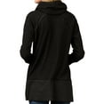 thumbnail image 2 of Ola Mari Soft Brush Long Sleeve Cowl Neck Tunic Top, Large, Black, 2 of 2