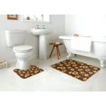 thumbnail image 4 of Honeii Brown Plaid Sunflower Pattern Bathroom Anti-Skid Pad Bathroom Mat Vintage Seamless Pattern Not-Slip Toilet Rug Set, 4 of 6