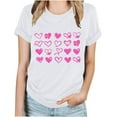 thumbnail image 3 of WREESH Cute Summer Letter Print T-Shirts Women's Short Sleeve Fashion Tops with Round Neck White, 3 of 5