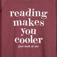thumbnail image 3 of Instant Message - Reading Makes You Cooler - Women's Lightweight French Terry Long Sleeve Shirt, 3 of 6