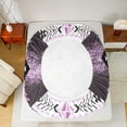 thumbnail image 5 of jejeloiu Southwestern Aztec Geometric Full Size Sheets,Rustic Western Boho Bed Sheets,Purple White Sheet Sets For Teens,Ultra Soft Home Decor,4-Piece, 5 of 7