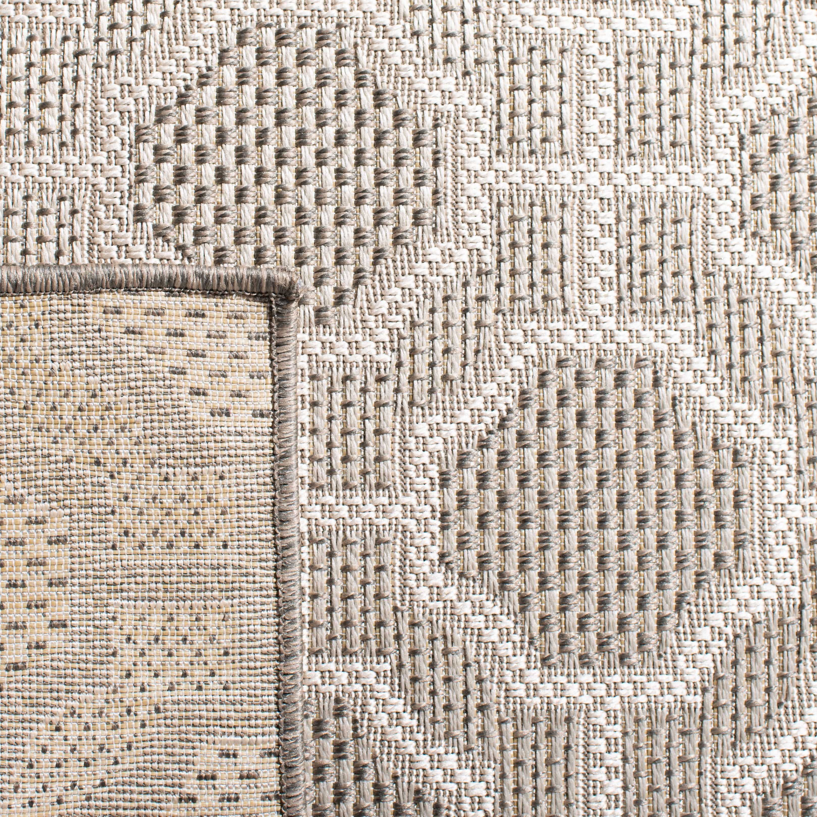 SAFAVIEH Lakeside Augustine Geometric Indoor/Outdoor Area Rug, Beige/Taupe, 9' x 12'