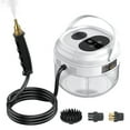 thumbnail image 1 of Pressurized Handheld Multi-surface Steam Cleaner with 3 Brushes and Extended Rod for Home Portable Deep Cleaning Steamer with 6 Gear Adjustable Digital Touch Screen 1500ml Water Tank for Kitchen, 1 of 9