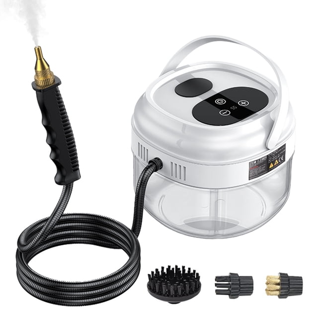 Pressurized Handheld Multi-surface Steam Cleaner with 3 Brushes and Extended Rod for Home Portable Deep Cleaning Steamer with 6 Gear Adjustable Digital Touch Screen 1500ml Water Tank for Kitchen