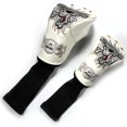 thumbnail image 3 of Leather Skull Head Embroidery Style Golf Club Headcover Set Protector, 3 of 6
