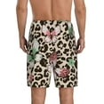 thumbnail image 3 of Fotbe Leopard Dots Pajama Shorts for Men, Men's Pajama Bottoms, Sleepwear,Short Pajama Pants-4X-Large, 3 of 9