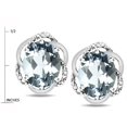 thumbnail image 3 of Star K � Large Love Knot Earrings with Oval 8 x 6mm Genuine Aquamarine, 3 of 9