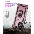 thumbnail image 5 of Rosebono Compatible With Motorola G Power 2024 Case, Hybrid Slim Armor Cover Case With Adjustable Integrated 180 or 360 Degree Rotating Ring Kickstand For Motorola G Power 2024 (Rose Gold), 5 of 5