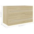 thumbnail image 4 of vidaXL 2 Piece Bathroom Furniture Set Sonoma Oak Engineered Wood, 4 of 5