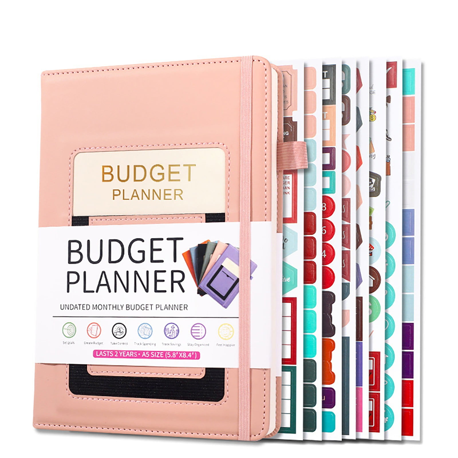 Budget Planner Notebook with Expense Tracking, Financial Organizer and JournalA5 hardcover for money managementHigh quality durable