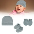 thumbnail image 5 of Newborns Essential Care Cotton Fetal Hat Comfortable Gloves and Booties Breathable Baby Skin Protections Gear, 5 of 5