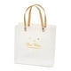 thumbnail image 3 of Bolsa de regalo transparente, bolsa pequeña con asas, bolsa transparente para envolver regalos, bolsa de recuerdo de cumpleaños para recuerdo de , Oro 22cmx22cmx8.5cm, 3 of 8