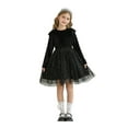 thumbnail image 1 of SXcggal One Robe à Manches Longues à Volants Robe de Princesse pour Fête Performance Robe pour Enfants Robe Étoilée Respirante Mignonne Décontractée pour Fille, 1 of 8
