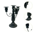 thumbnail image 6 of kowaku 4 Candle Metal Candelabra Elegant Candle Stand 7.28" Height Pillar Candle Holder for Office Festivals Party Wedding Fireplace Black, 6 of 9