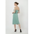 thumbnail image 3 of Miss Lavish London Women Midi Cami Dress Maxi Fit-and-Flare Shift Boho Style Summer Dresses, 119-Dusky Green - X-Small, 3 of 7