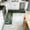 Green, variant on Fridja Home Essentials 47.2in Printed Kitchen Mat L Shaped Non-Slide Absorbent Floor Mat for Dining Areas Bathroom Corner Bath Mat Durables Flooring Practical Home Accessory Decor
