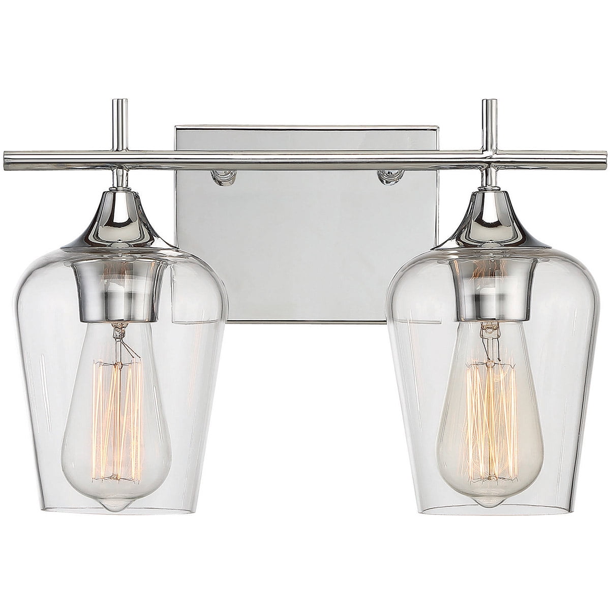Bathroom Vanity 2 Light With Polished Chrome Finished E Bulbs 14 inch 200 Watts