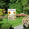 thumbnail image 2 of Welcome Garden Flag Spring Summer Wildflower Sunflower Garden Flag 12.5x18 inch Double Sided Small Burlap Yard Flag Botanical Vertical Seasonal Farmhouse Wedding Yard Outside Decorations, 2 of 6