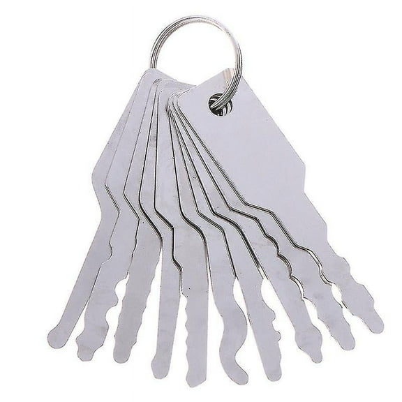 10x Stainless Jiggler Keys Dual Sided Car Unlocking Lock Opening Repair Kits Hfmqv