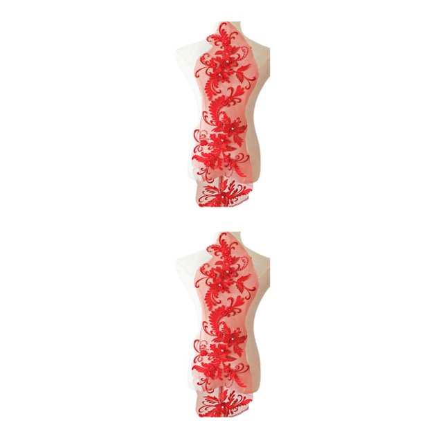 Wweixi Appliqué en Dentelle Élégant pour des Choix de Vêtements à la Mode Robe de Mariée Unique Rouge 2 Ensembles