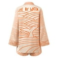thumbnail image 6 of Women Shorts Sets Outfits Casual Beach Stylish Printed Long Sleeve V Neck Loose Shirt Shorts Suit Womens Summer Outfits Orange XXXL, 6 of 7