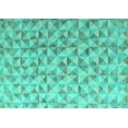 thumbnail image 1 of Ahgly Company Machine Washable Indoor Rectangle Oriental Turquoise Blue Modern Area Rugs, 2' x 4', 1 of 4