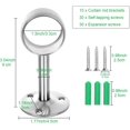 thumbnail image 2 of GHSDFBB 10 Pcs Support de Tringle à Rideau de Plafond 1 1/4 Pouce Supports de Tringle de Placard en Acier Inoxydable Supports de Tringle de Douche en Métal, 2 of 7