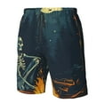thumbnail image 4 of Logiee Moonlit Skeleton Campfire Print Mens Swim Trunks Quick Dry Board Shorts,Breathable Hawaii Beach Shorts Swimwear Bathing Suits-Medium, 4 of 6