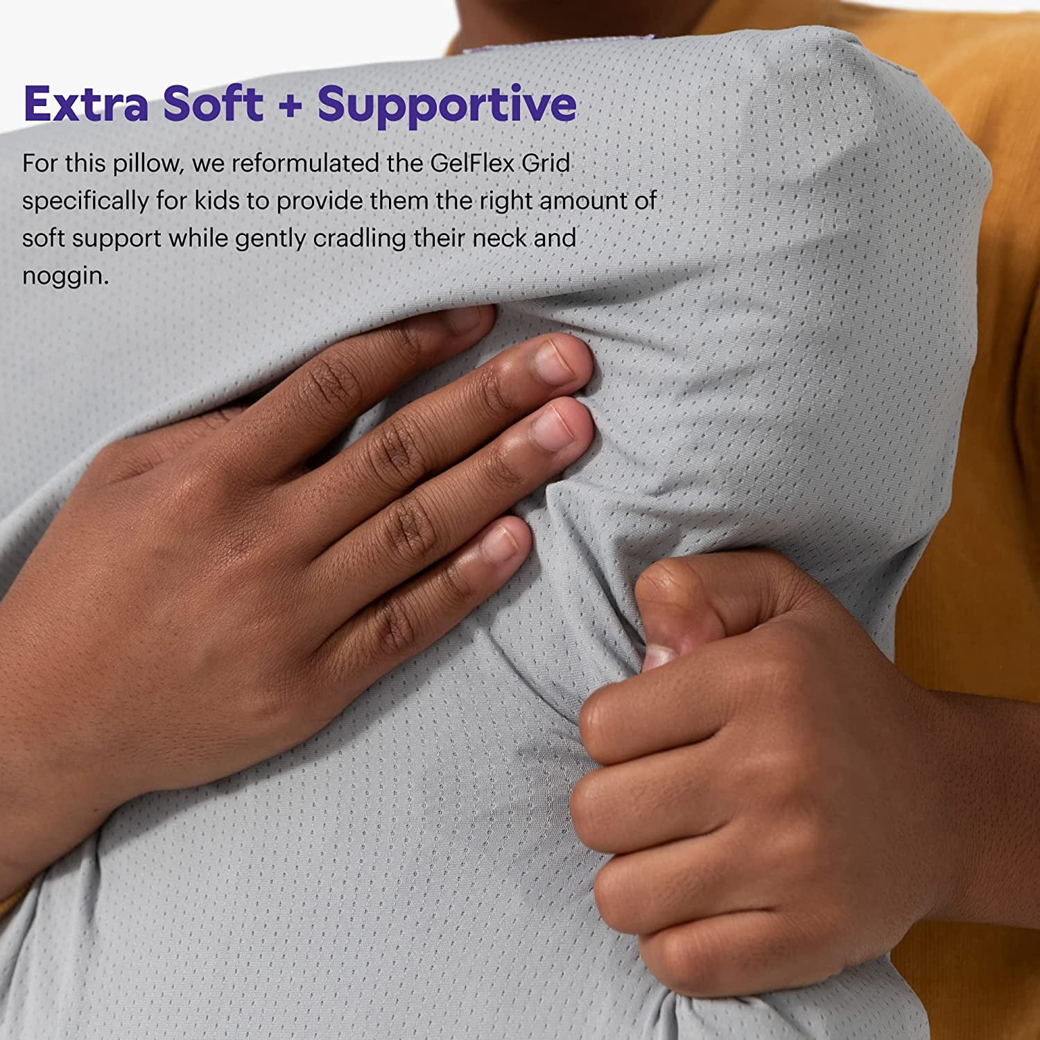 Purple Kid Pillow - Pink - GelFlex Grid - Cool & Breathable