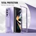 thumbnail image 6 of Decase Luxury Case for Samsung Galaxy Z Fold 3 5G with Hinge Protection, Premium Plating Frosted Hybrid Shockproof with Hidden Stand Screen Protector Slim Case for Samsung Z Fold 3,Purple, 6 of 7