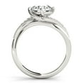 thumbnail image 2 of Sprico Jewel 2.1 Ct Brilliant Round Cut Moissanite Ring - Moissanite in 14K White Gold Plated - Eternity Bead Ball Bypass Ring - Twisted Split Shank Design - Engagement Wedding Jewelry Gifts, 2 of 2