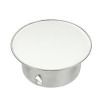 Uxcell Chimney Hole Cap, 63mm(2.5 Inch) Tightness Adjustable Round Stainless Steel Flue Hole Cover Stove Pipe Cap Pipe Cover for Kitchen Balcony Sewer, Silver Tone