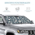 thumbnail image 3 of Kdxio Blue Flower Print Windshield Sun Shade, Foldable Sun Blocker for Car,Truck,SUV Automotive Interior Sun Protection,Reflective Shade for Front Windshield(Small), 3 of 7