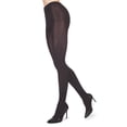 thumbnail image 5 of MeMoi Women's Ultra-Soft Bamboo Blend Basic Flat Knit Tights - Womens - Female, Small/Medium, Earl Gray, 5 of 9