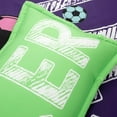 thumbnail image 5 of Lush D?cor Girls Soccer Kick Reversible Oversized Comforter White/Turquoise 5Pc Set Full/Queen, 5 of 11