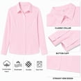 thumbnail image 6 of Womens Button Down Shirts Lapel Long Sleeve Blouses Business Work Shirt Dressy Casual Collared Tops, 6 of 7