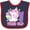 Navy and Red, variant on Inktastic 1 Year Old with Cute Unicorn Birthday Girls Baby Bib