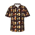 thumbnail image 1 of Fotbe Beer Bottles1 Camisa Hawaiana para Hombre Unisex – Camisa Casual de Verano con Botones de Manga Corta de Algodón y Lino,3X-Large, 1 of 7