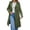 Army green, variant on Long Sleeve Spring Fall Solid Color Double Breasted Casual Lapel Long Trench Coat