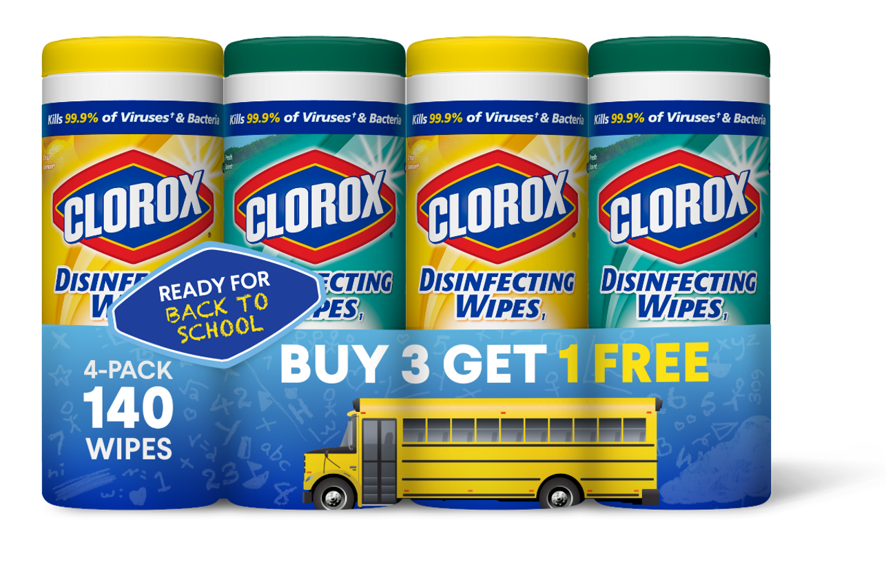 Clorox Disinfecting Wipes 4-Pack ONLY $5.98 at Walmart