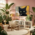 thumbnail image 3 of Black Cat Canvas Wall Art Cat Smoking Cigarette Painting Funny Black Cat Wall Art Aesthetic Animal Poster Funny Bathroom Wall Art Cat Smoking a Cigarette Canvas Art Print for Wall, 3 of 6