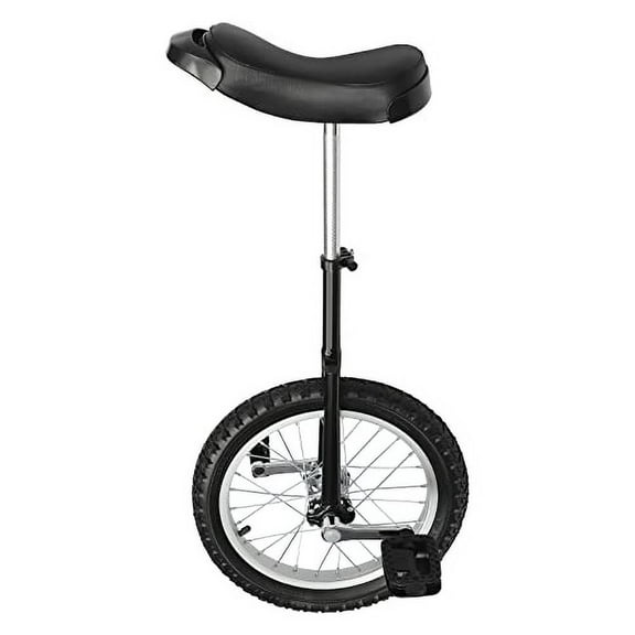 Unicycle Electric Wheel, 16 Inch Wheel Unicycle with Steel Rim, Skidproof Mountain Tire Cycling Sports Exercise with Adjustable Seat, Adults Kids Outdoor Sports Fitness Exercise To